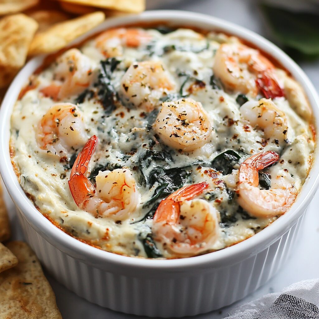 Creamy Shrimp and Crab Spinach Dip