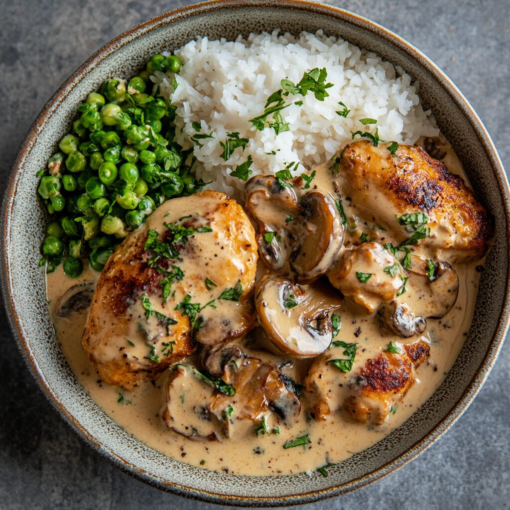 Creamy Samoan-Inspired Mushroom Chicken