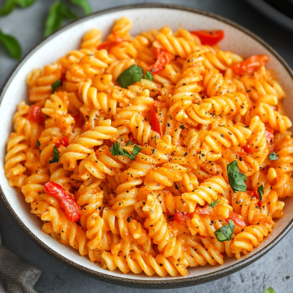 Vegan Roasted Red Pepper Pasta