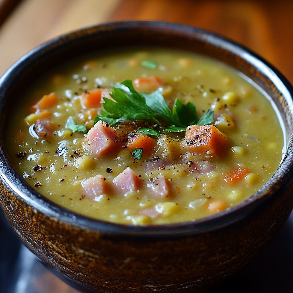 Split Pea Soup with Ham Bone