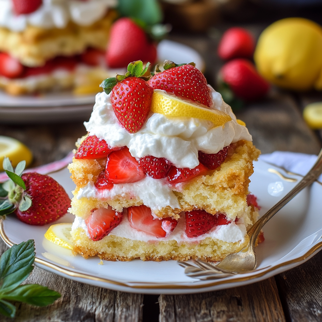 Fresh Strawberry Lemon Shortcake