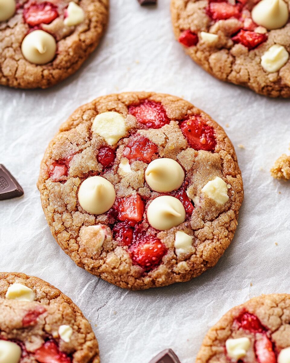 Strawberry White Chocolate Cookies
