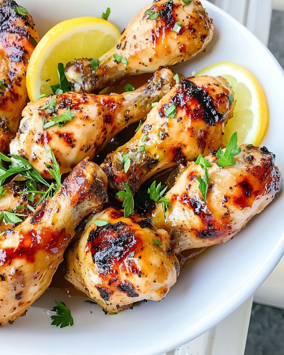 Grilled Honey Mustard Chicken Drumsticks