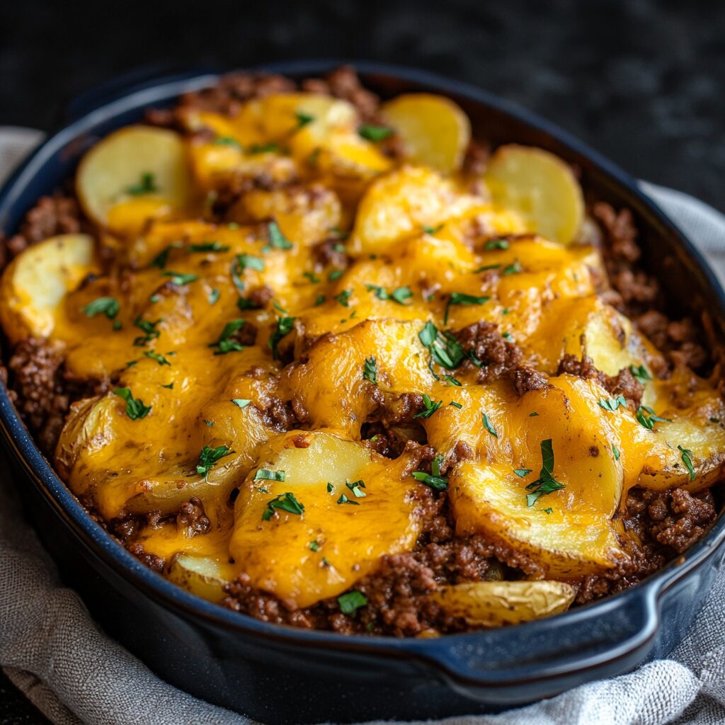 Cheesy Ground Beef and Potatoes
