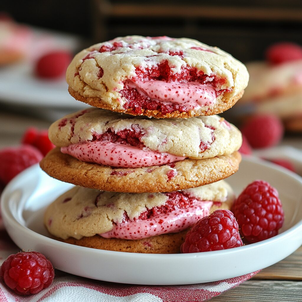 Raspberry Cream Delight Cookies