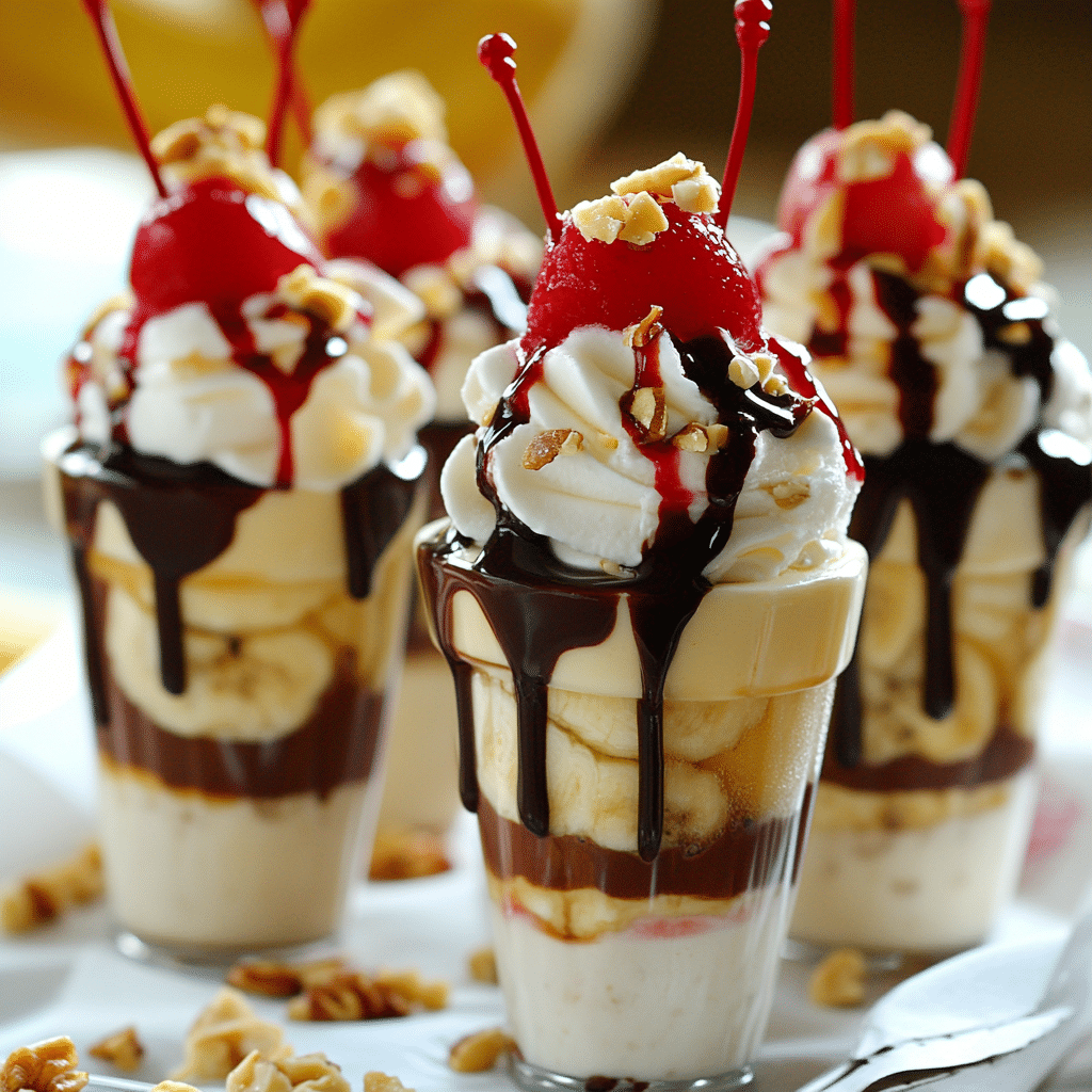 Banana Split Push Pops