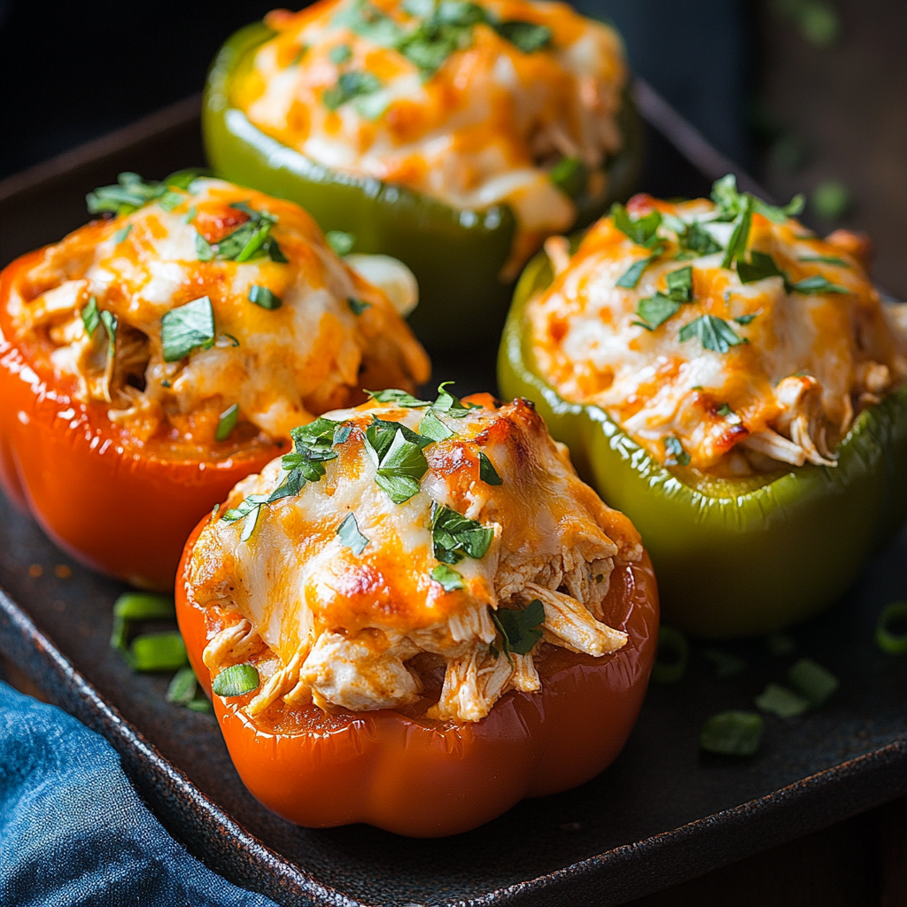 Buffalo Chicken Stuffed Peppers