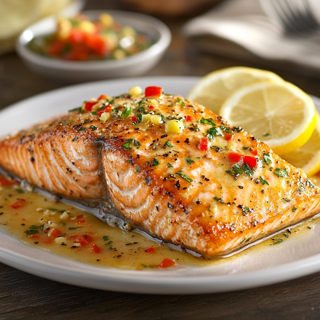 Texas Roadhouse Style Baked Salmon