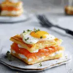Smoked Salmon and Egg Breakfast Mille-feuille