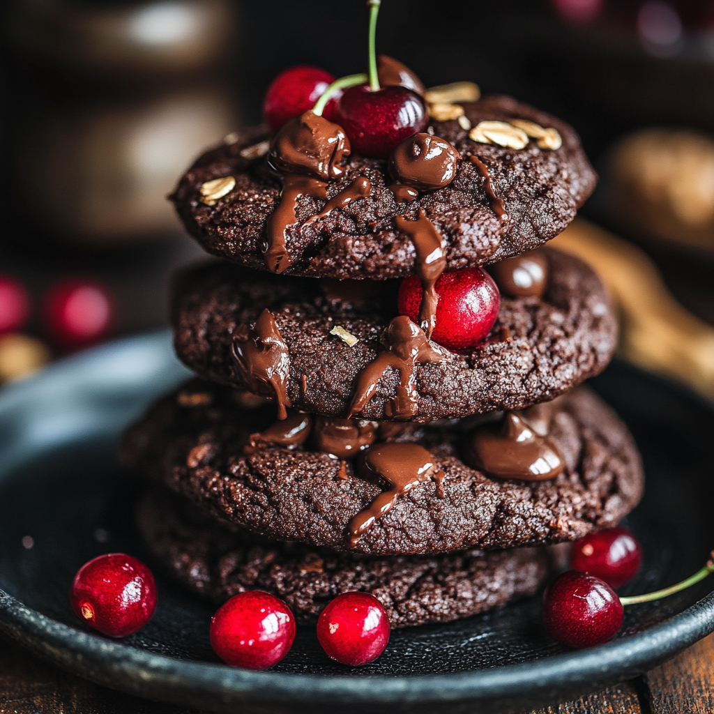 Healthy Chocolate Cherry Cookies