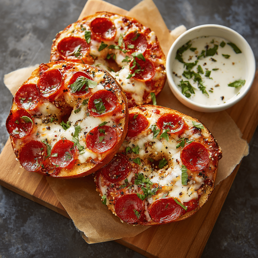 Pepperoni Pizza Bagels