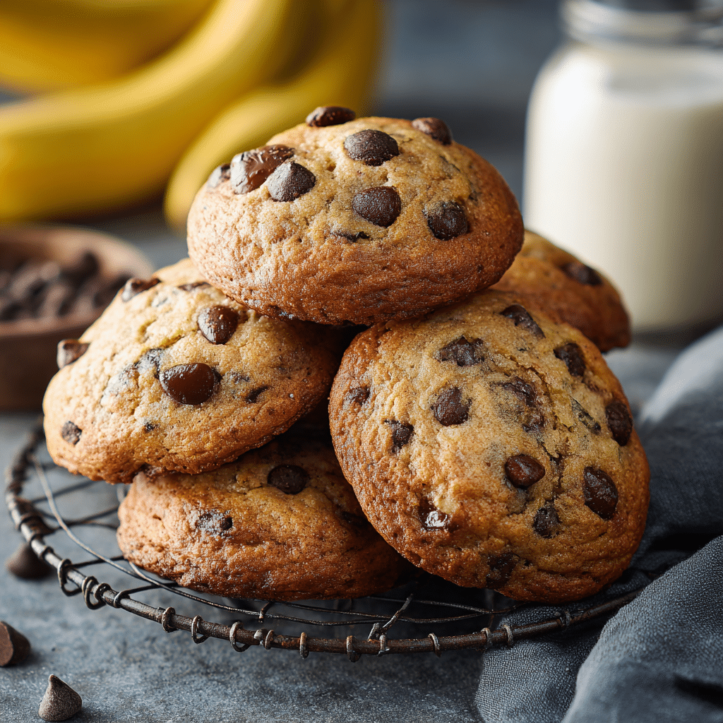 Banana Chocolate Chip Cookies