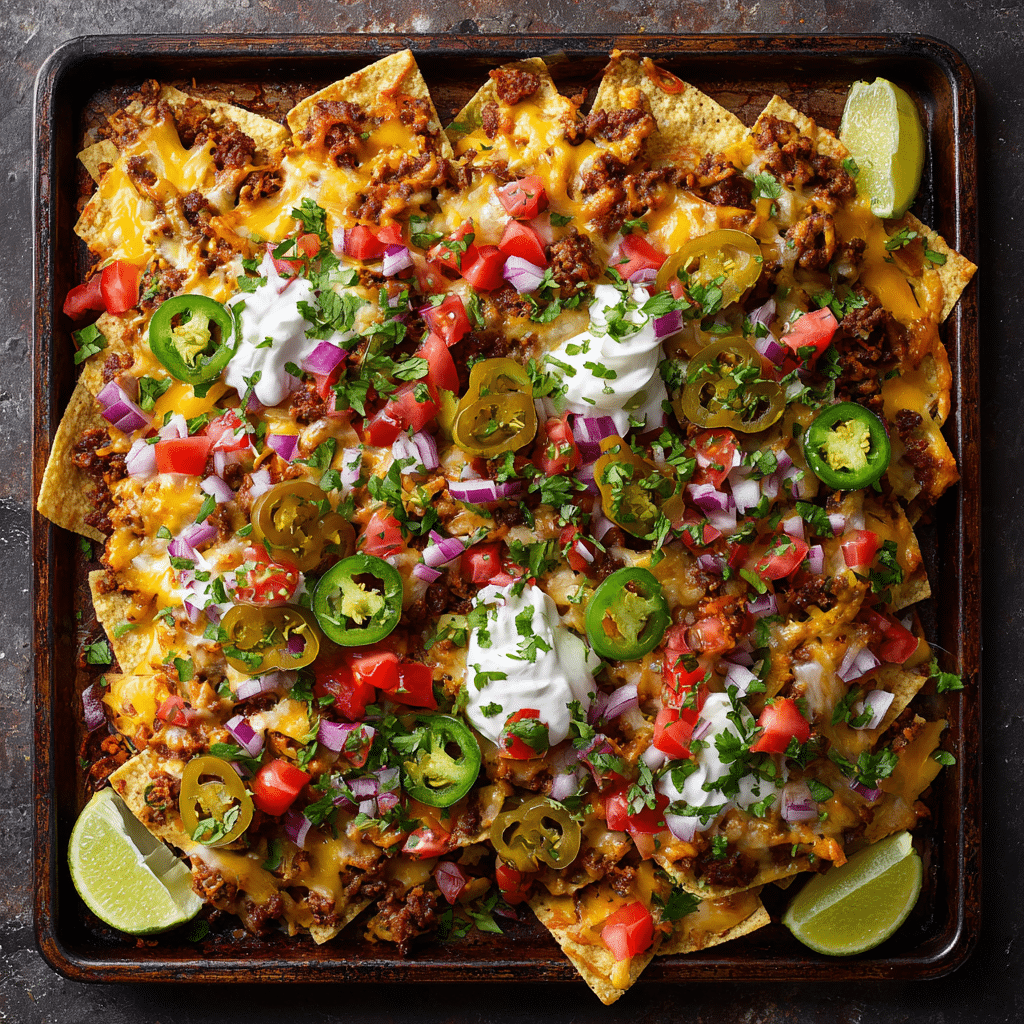 Layered Sheet Pan Nachos
