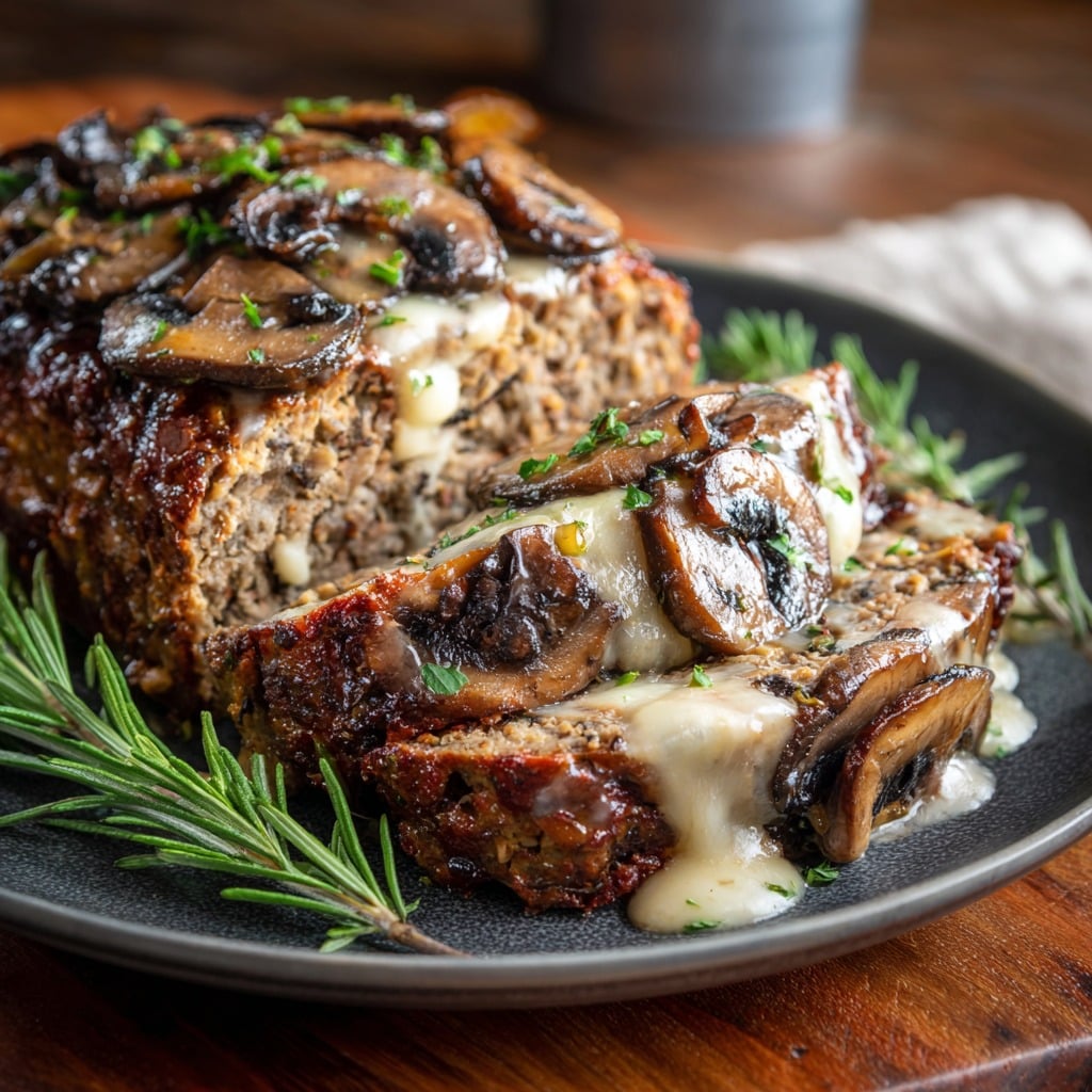 Mushroom and Provolone Meatloaf