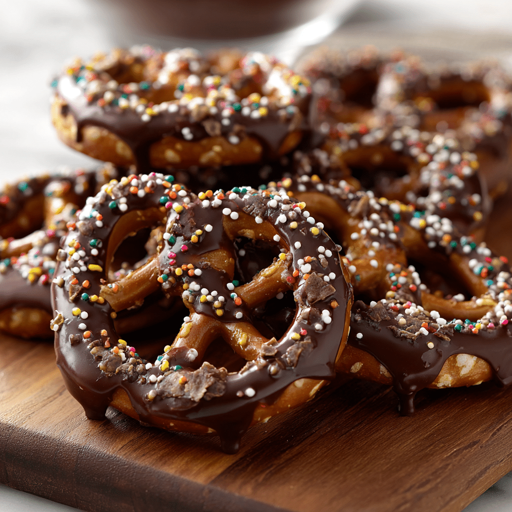 Chocolate-Dipped Pretzels