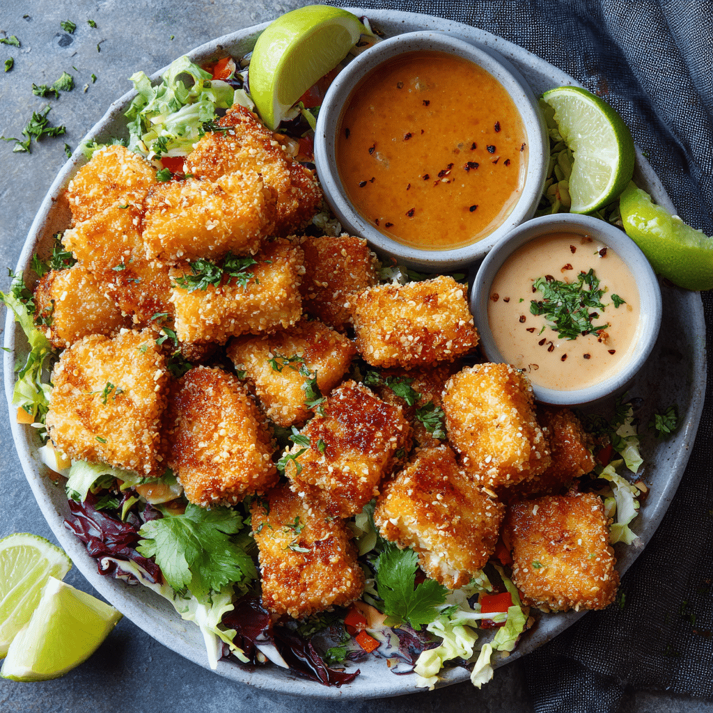 Crispy Baked Tofu Nuggets
