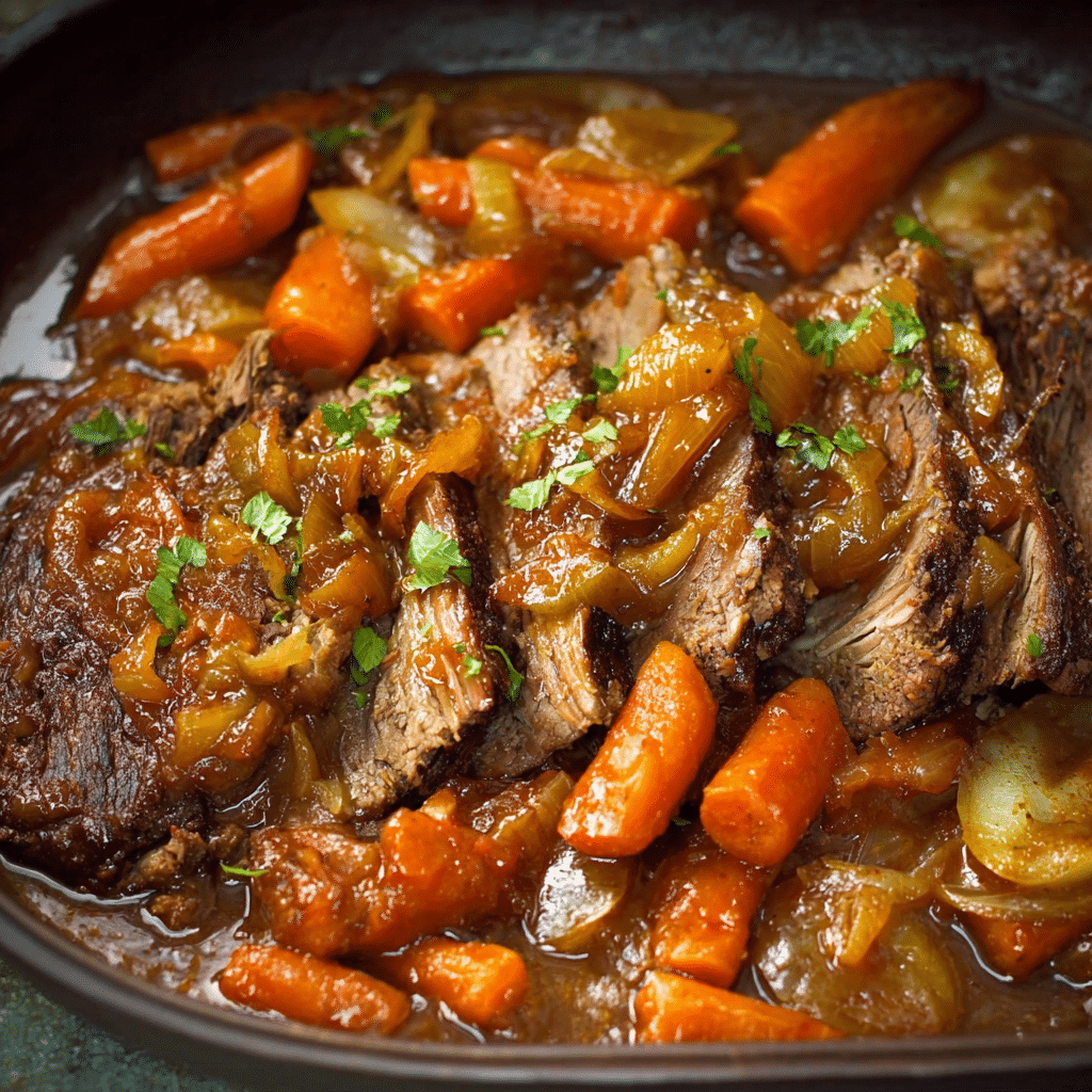 Jewish Braised Brisket for (Rosh Hashanah Recipe)