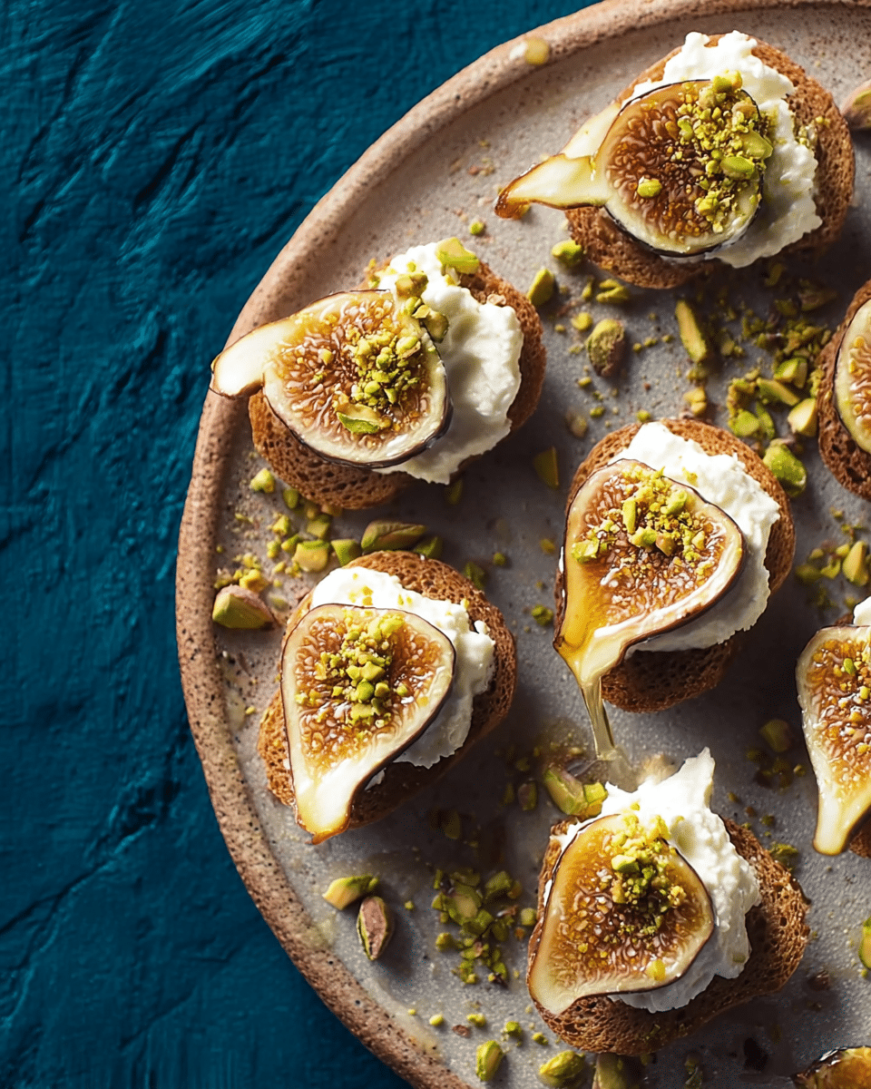 Figs with Ricotta, Pistachio, and Honey