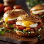 Mini Breakfast Bagel Sandwiches