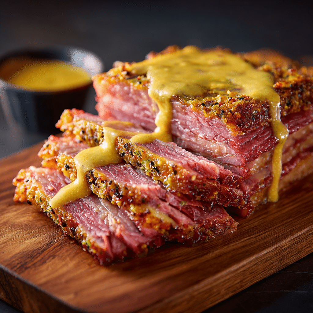 Corned Beef Brisket with Mustard Glaze