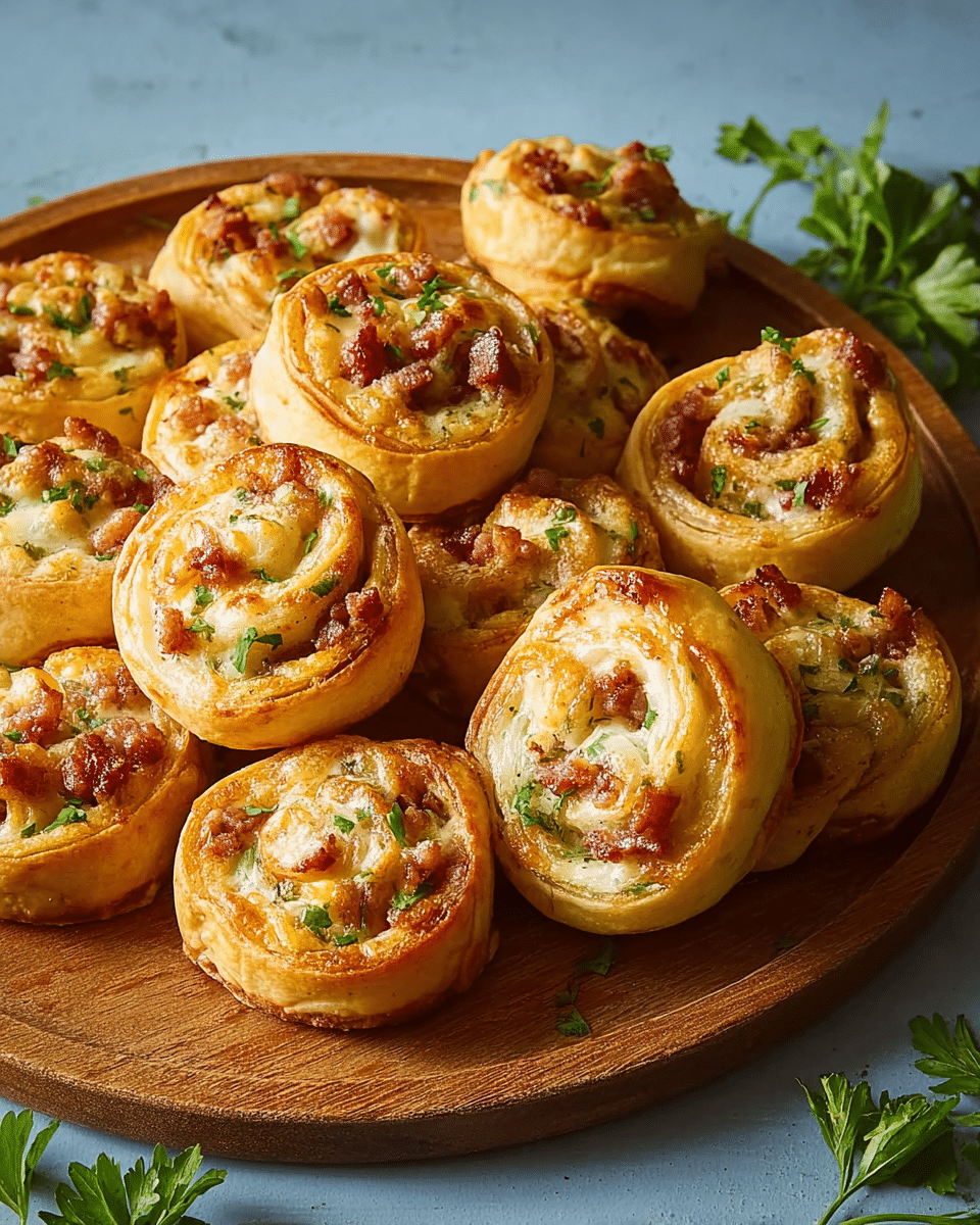 Sausage and Cream Cheese Pinwheels (Football Season Recipe)