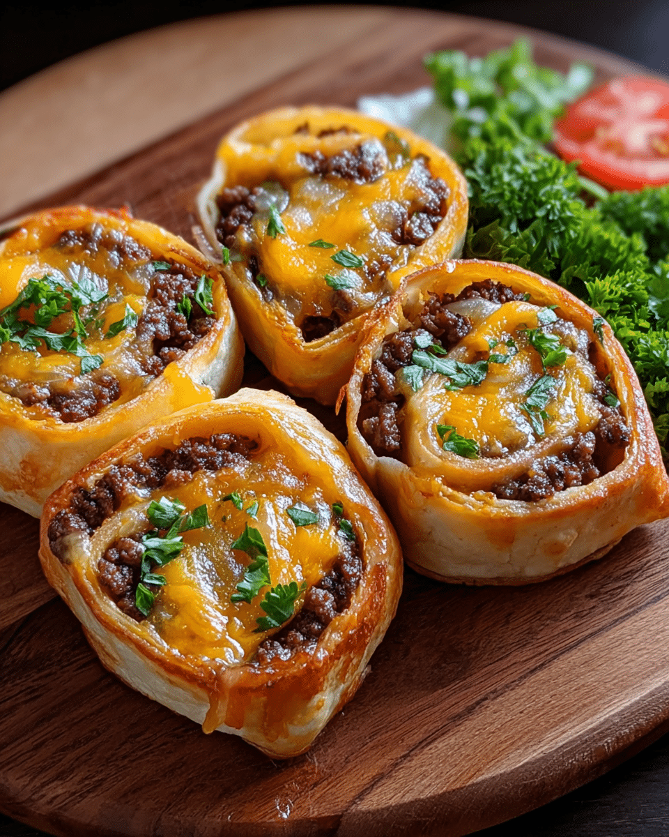 Cheeseburger Rollups Perfect for Football Season Snacks