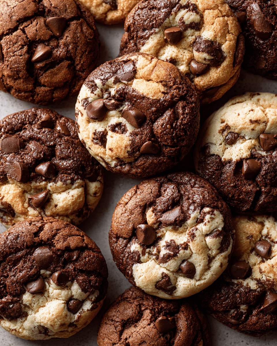 Marbled Brownie Chocolate Chip Cookies