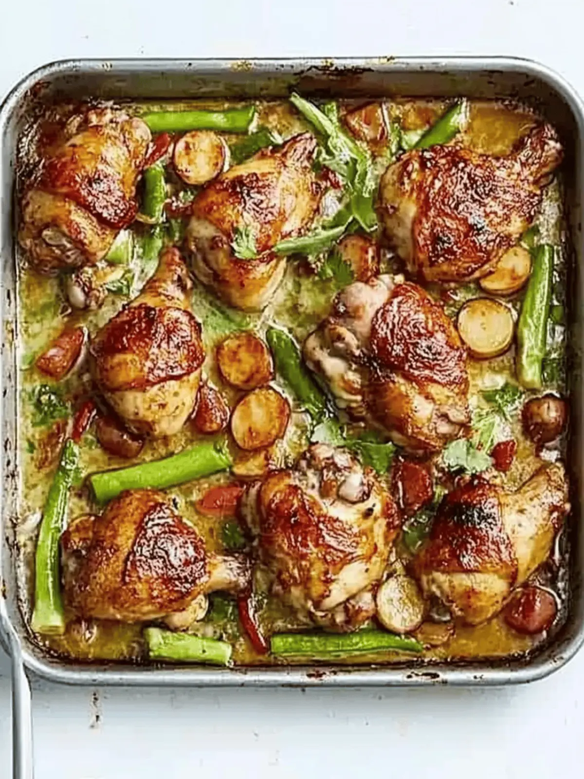 Sticky Chinese five-spice chicken traybake