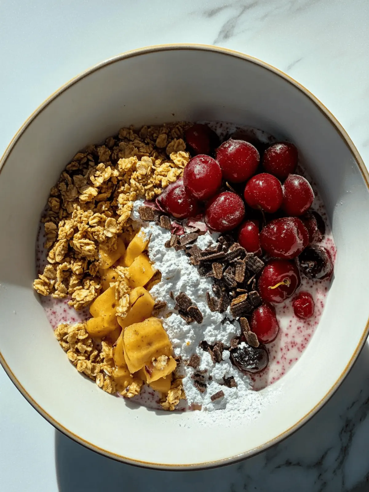 Cherry Cheesecake Breakfast Bowl