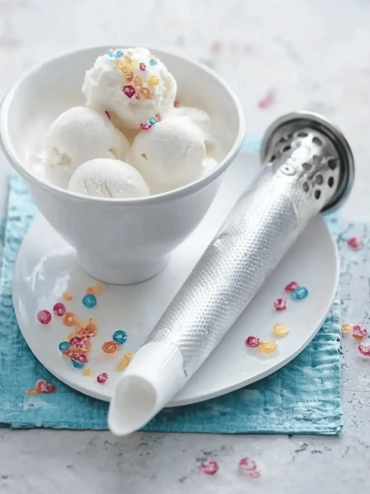 Instant vanilla ice cream