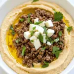 Hummus with Spiced Ground Beef