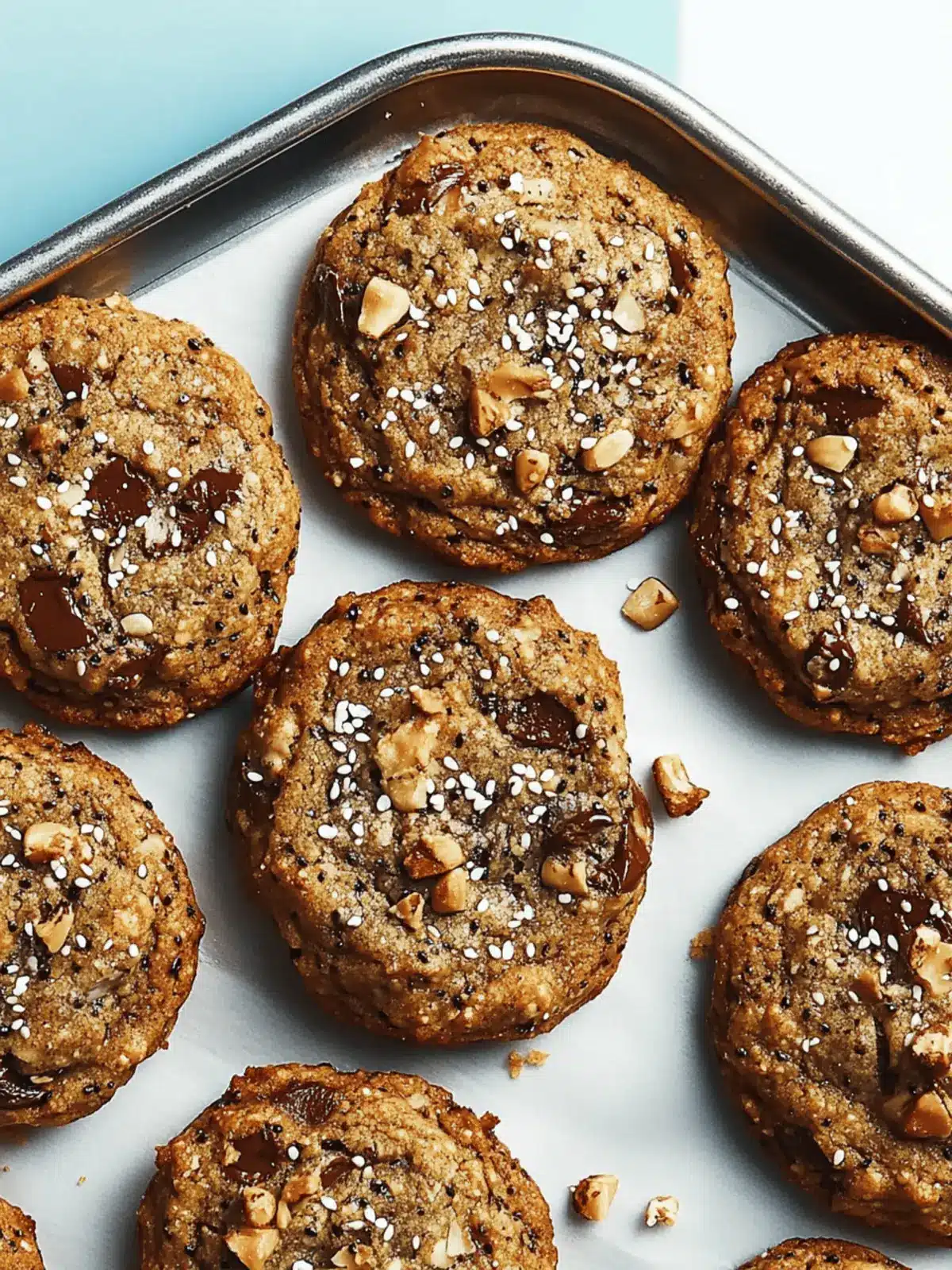 Sesame Chocolate Rye Breakfast Cookies