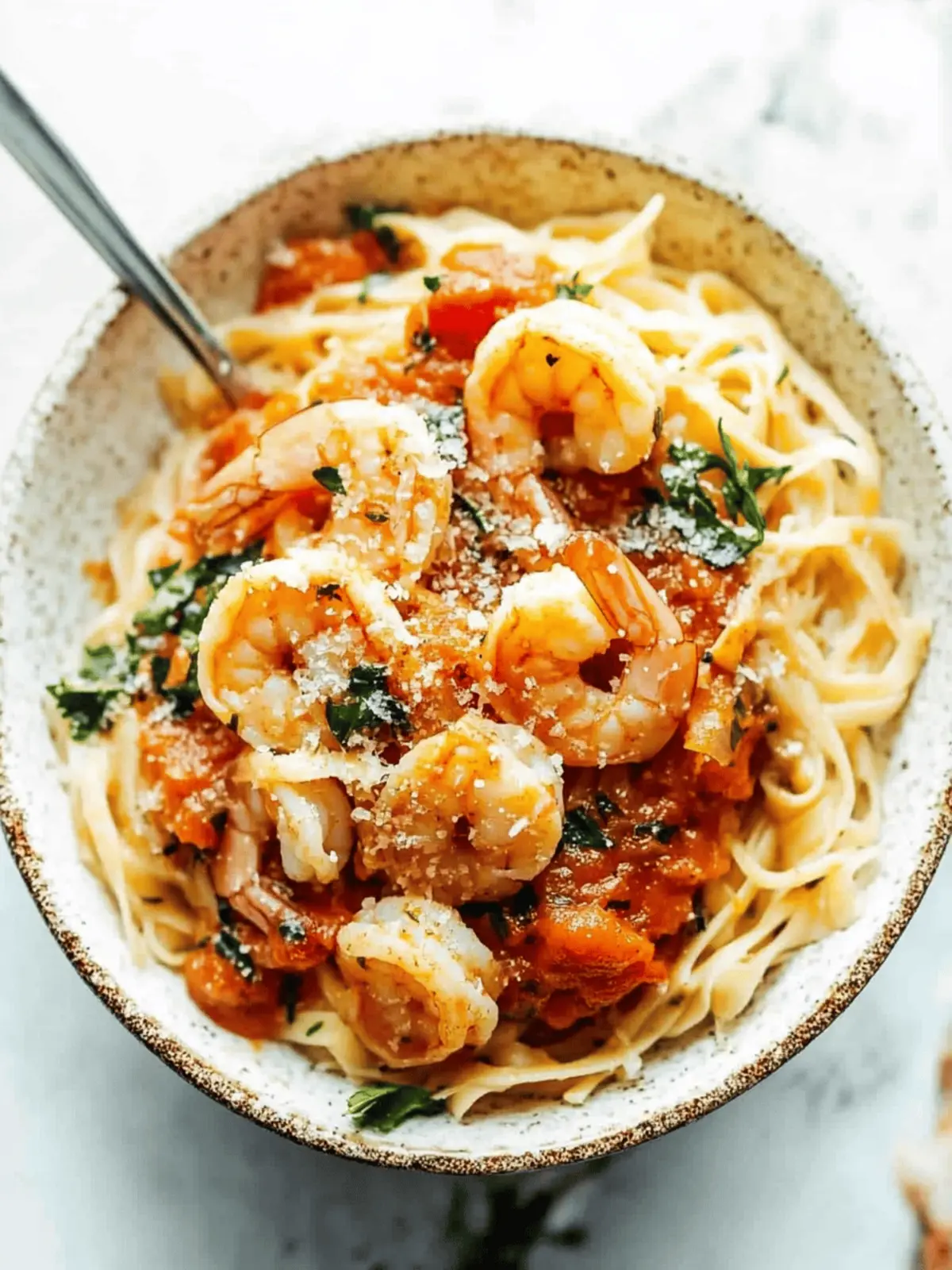 Garlic Butter Capellini Pomodoro with Shrimp