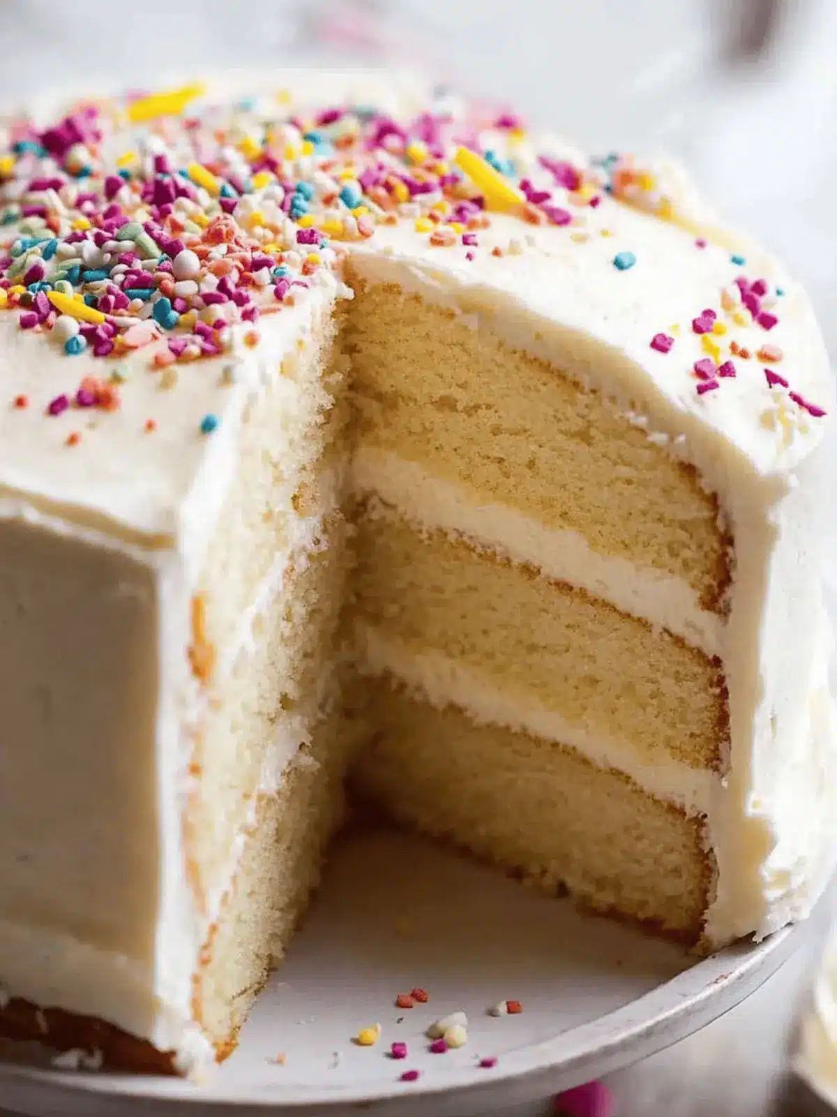 Vanilla Cake – stays moist 4 days!