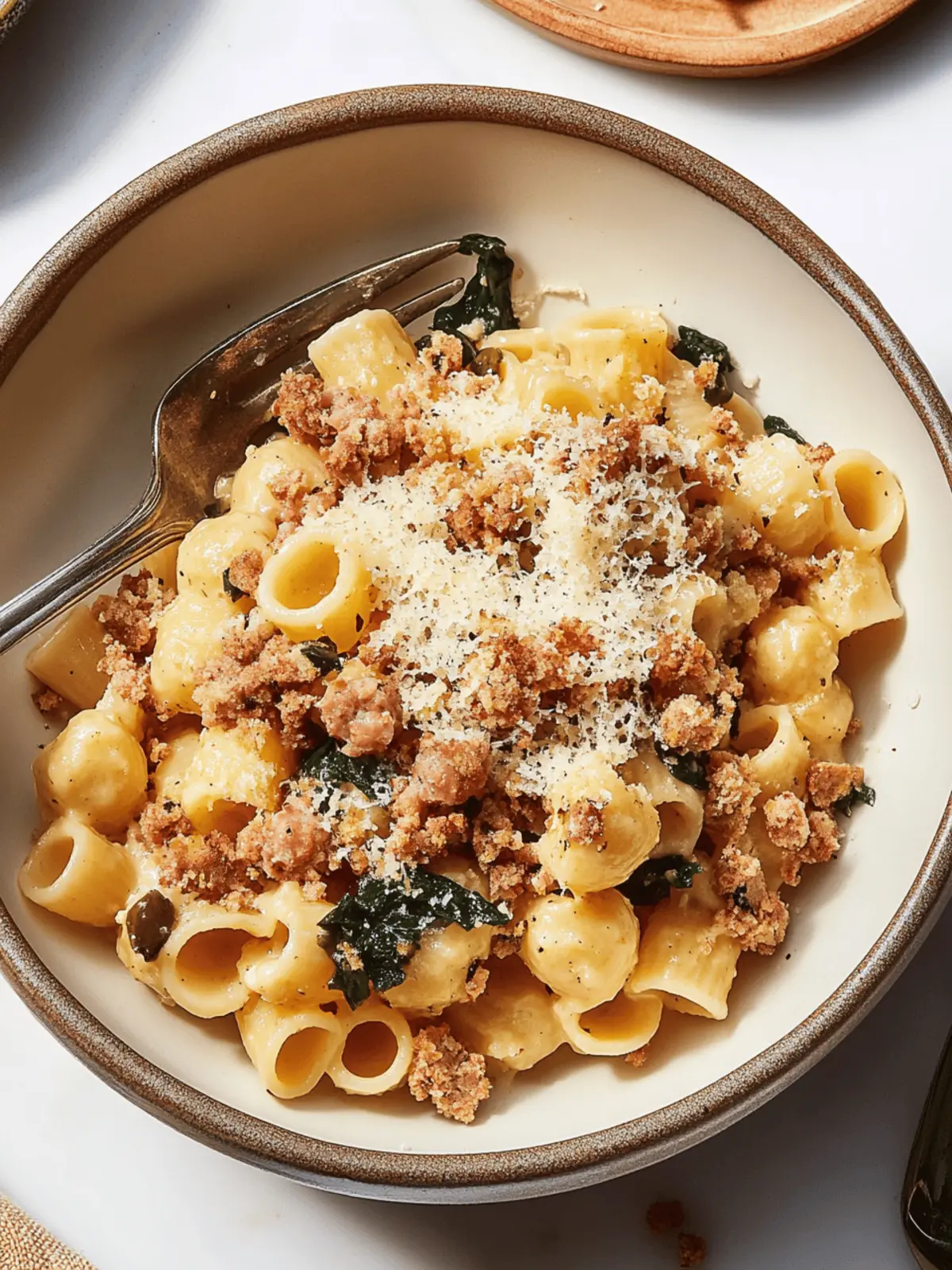 Weeknight Pasta With Stuffing Crumbs