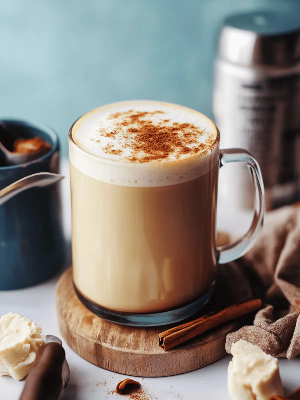 Cinnamon Vanilla Dandelion Tea Latte
