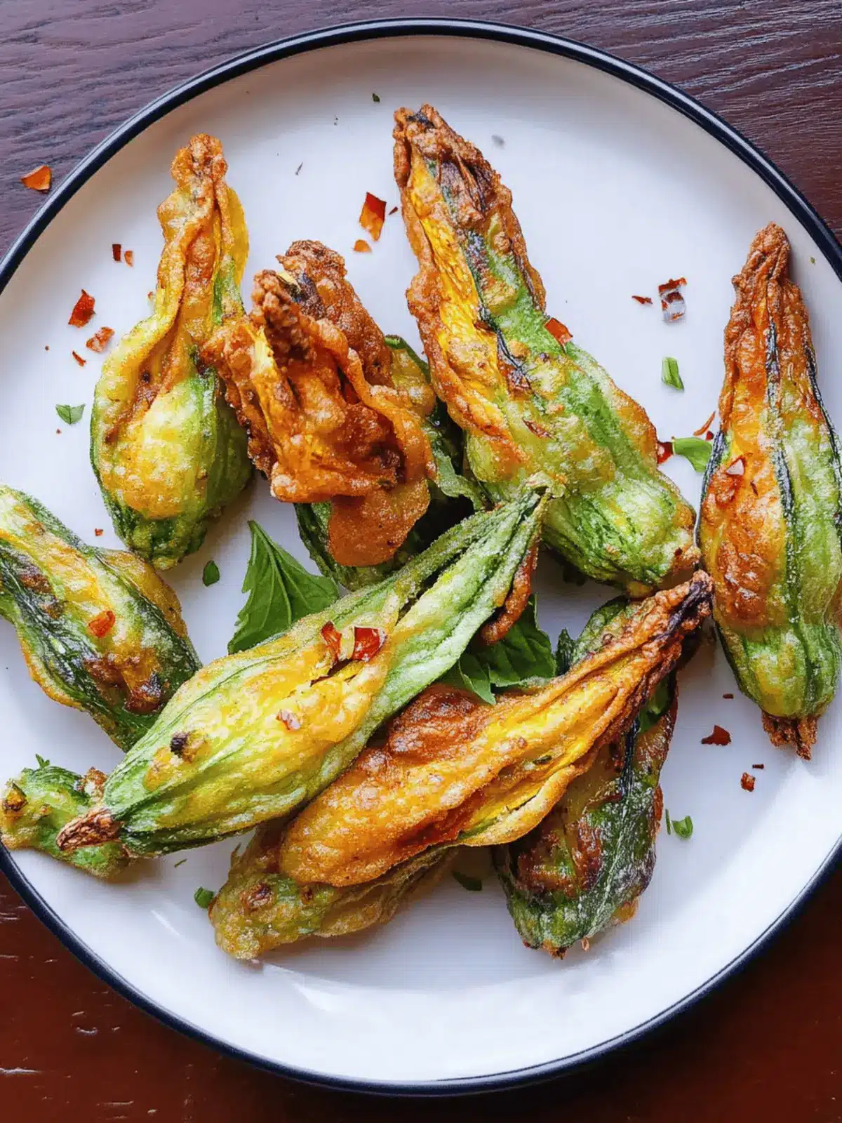 Fried Ricotta-Stuffed Squash Blossoms