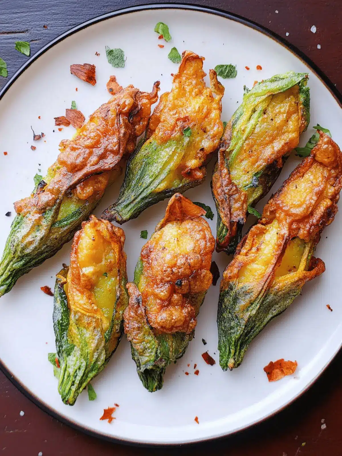 Fried Ricotta-Stuffed Squash Blossoms