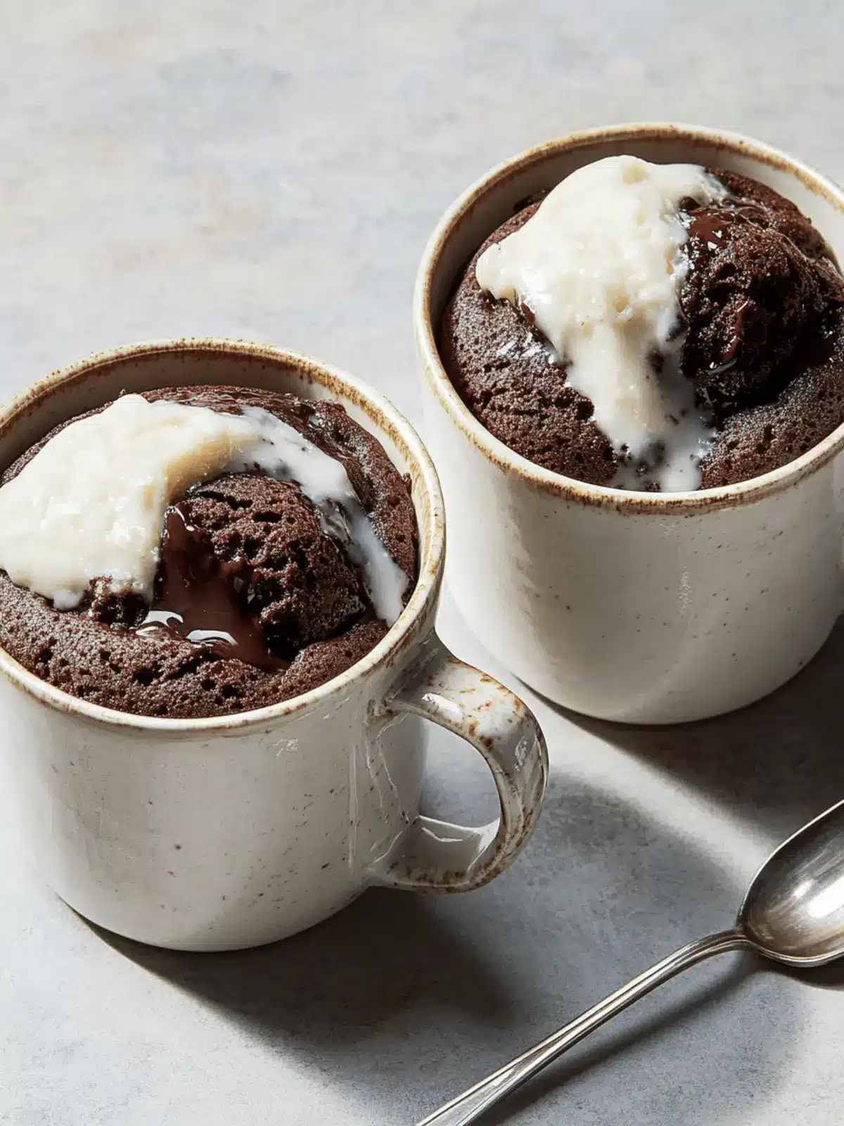 Molten Double Chocolate Mug Cake