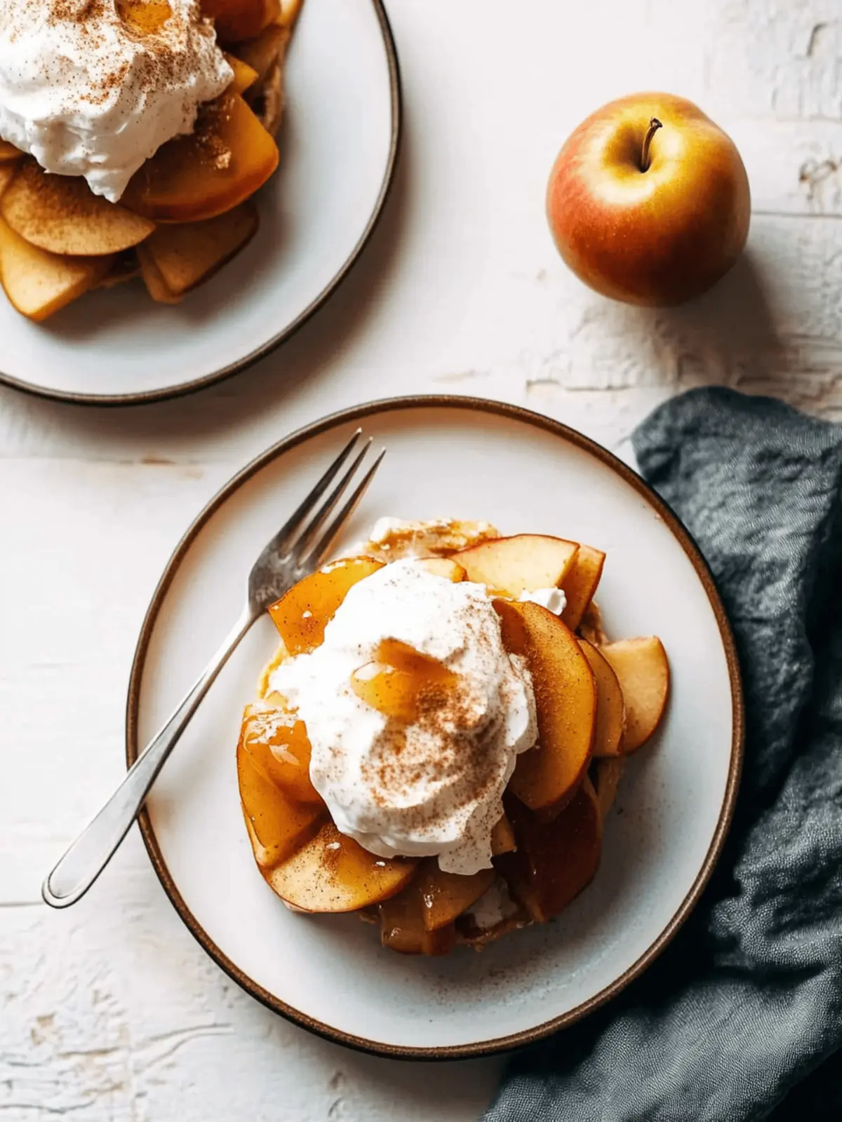 Pumpkin Shortcakes with Cinnamon Apples and Maple Whipped Cream Cheese