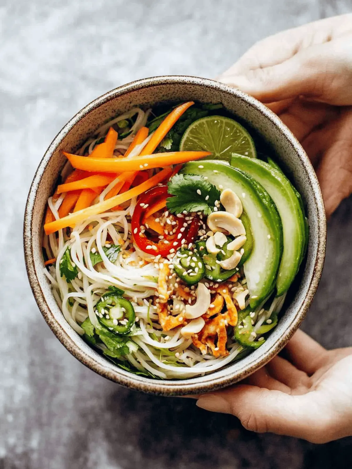 Spring Roll Bowls with Sweet Garlic Lime Sauce