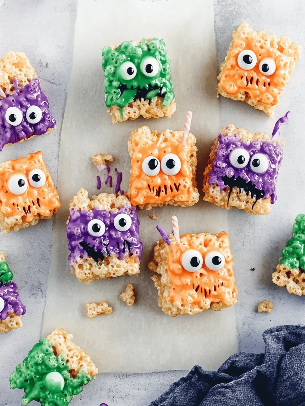 Easy Rice Krispie Monster Treats