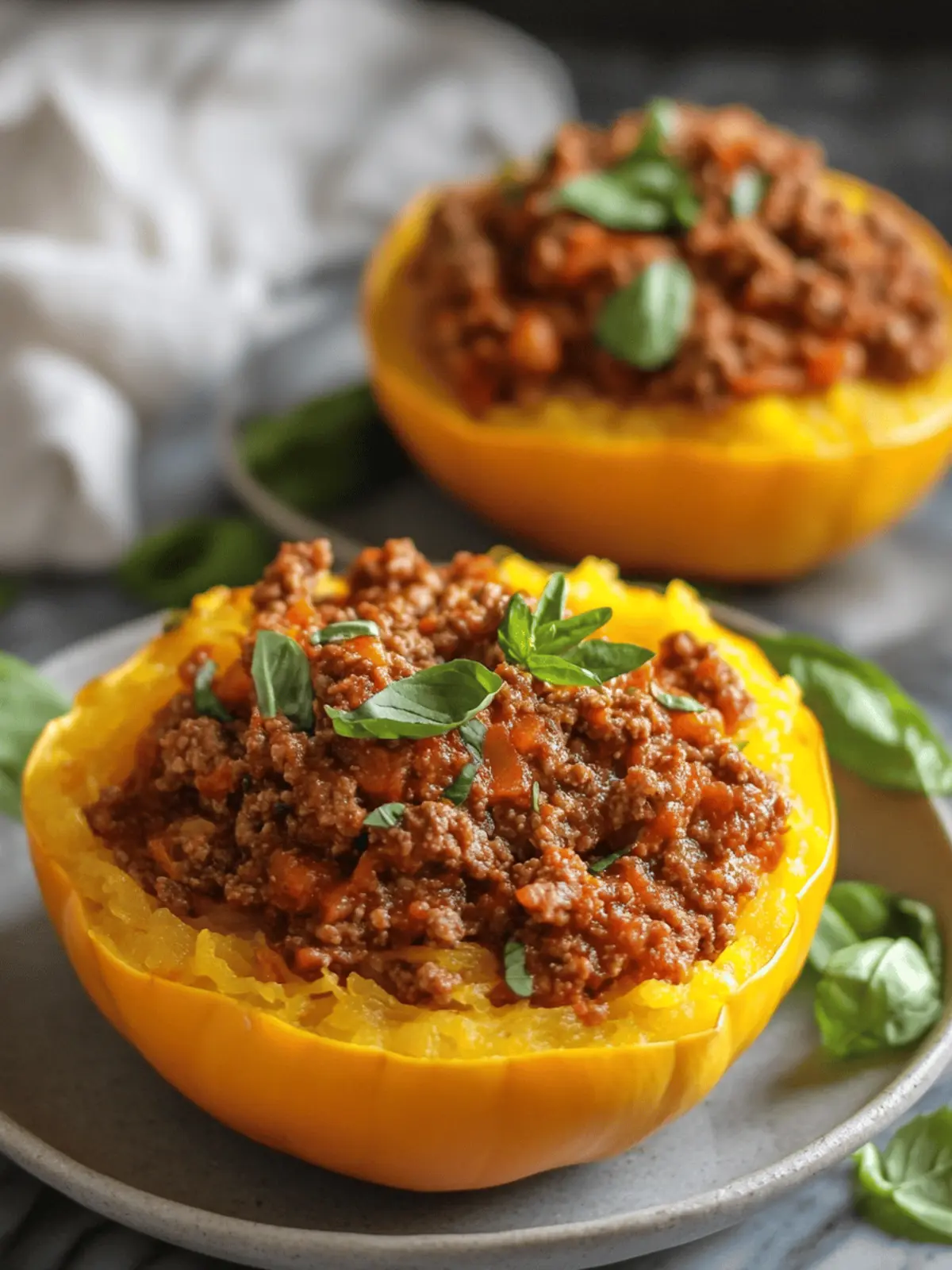 Spaghetti Squash with Meat Sauce (Whole 30 and Paleo Compliant)