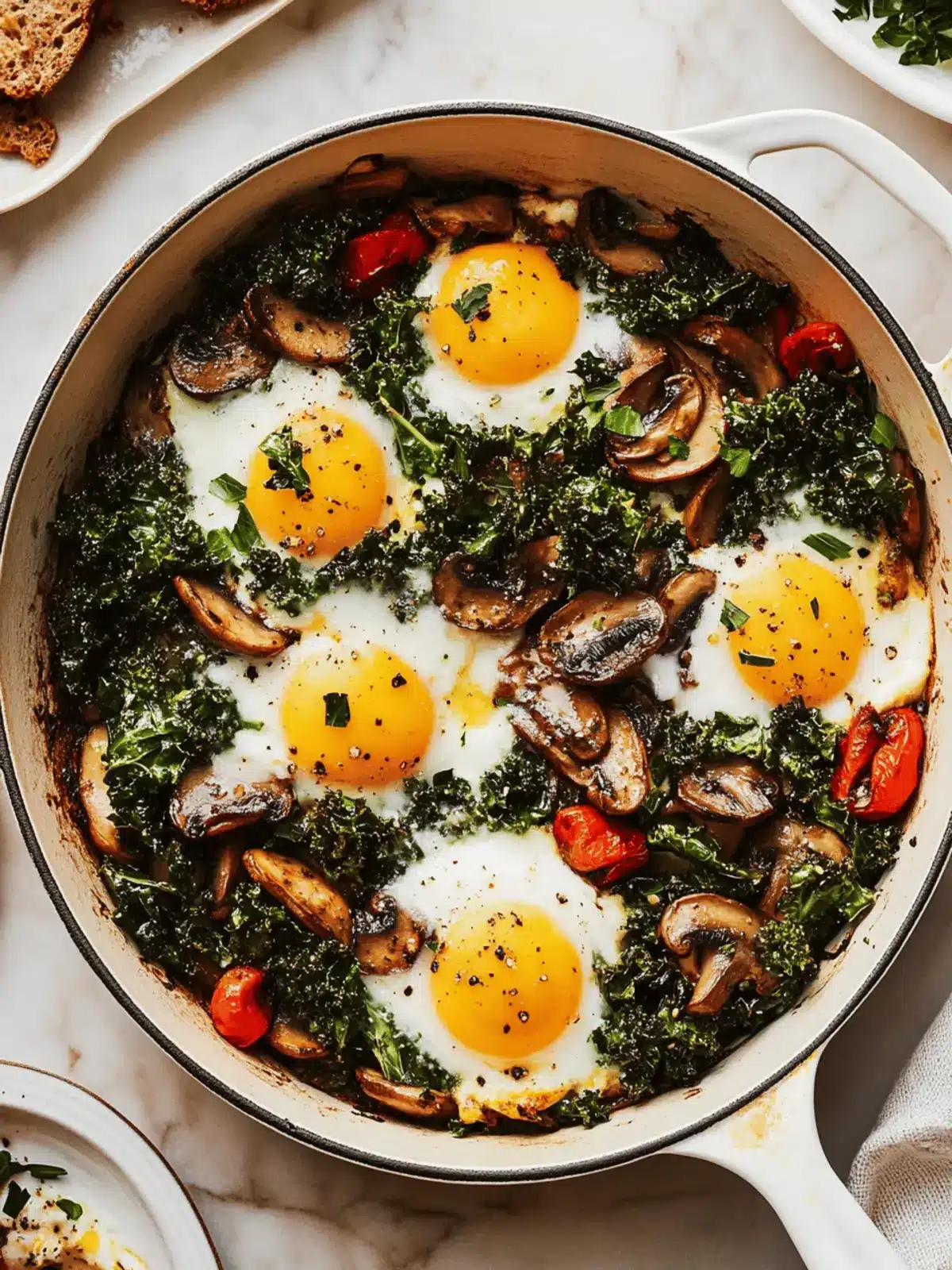 Mushroom and Kale Breakfast Skillet