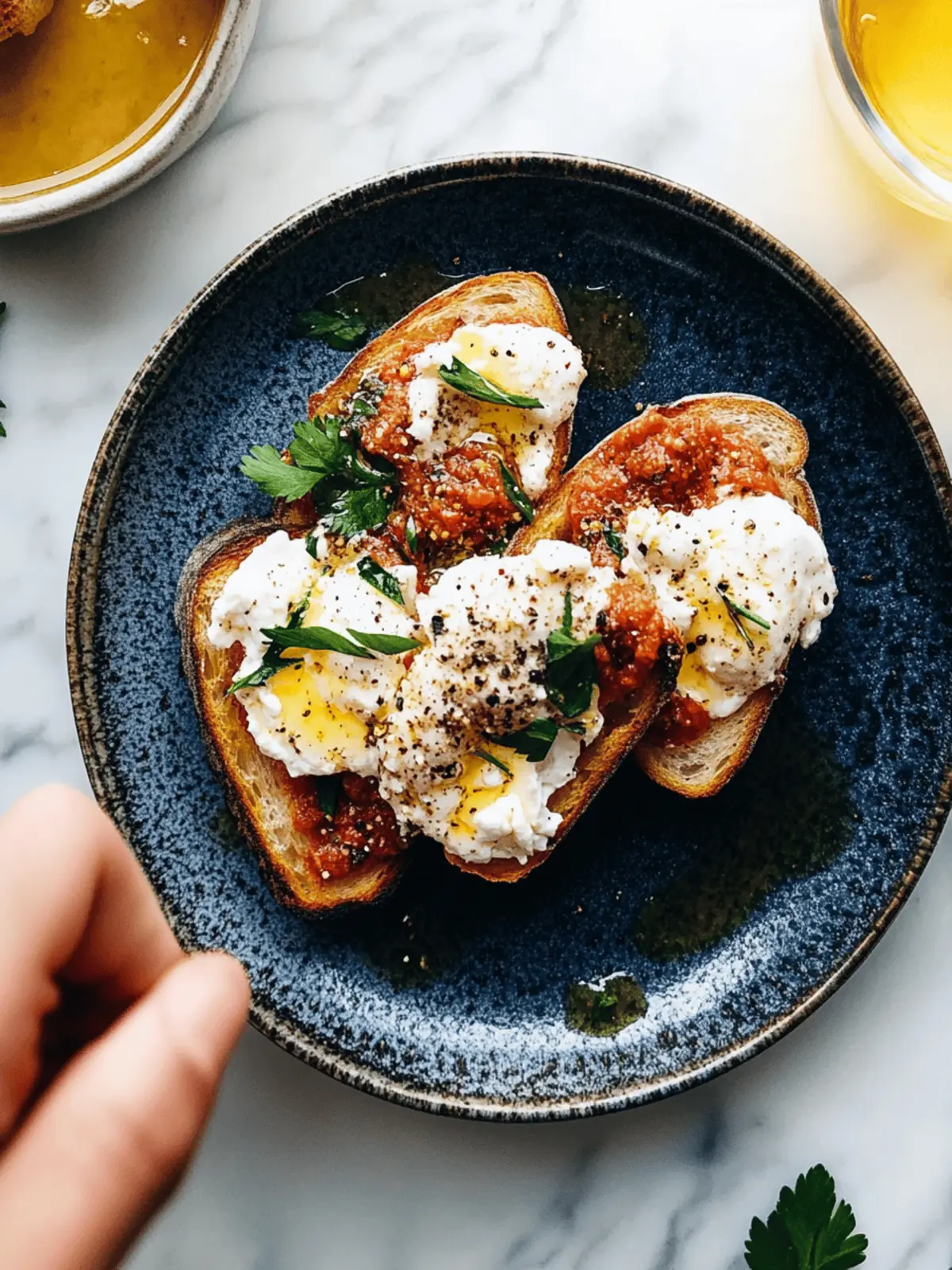 Zaalouk Toasts with Burrata