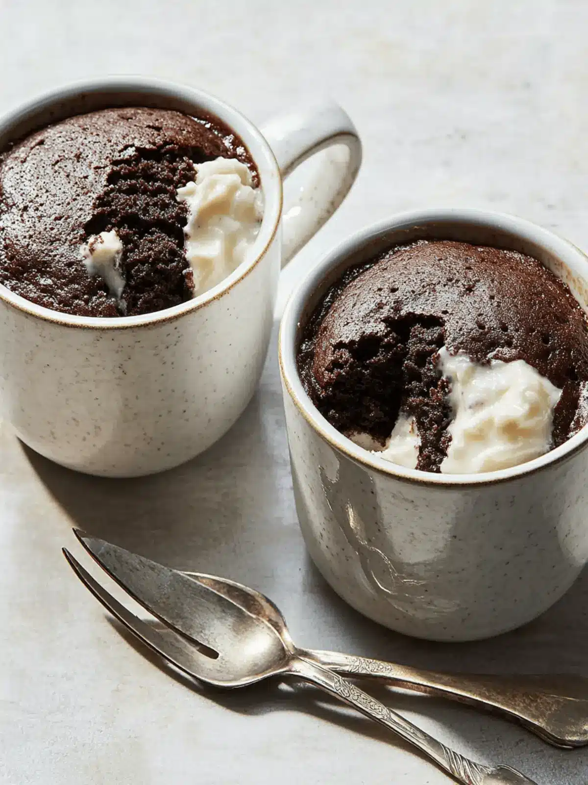 Molten Double Chocolate Mug Cake