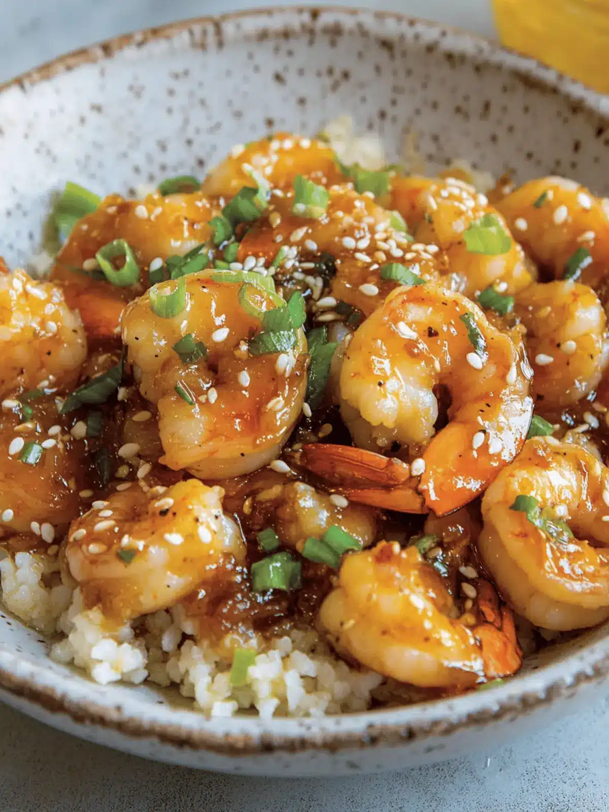 Spicy Honey Orange Shrimp (Xiang La Fengmi Xia)