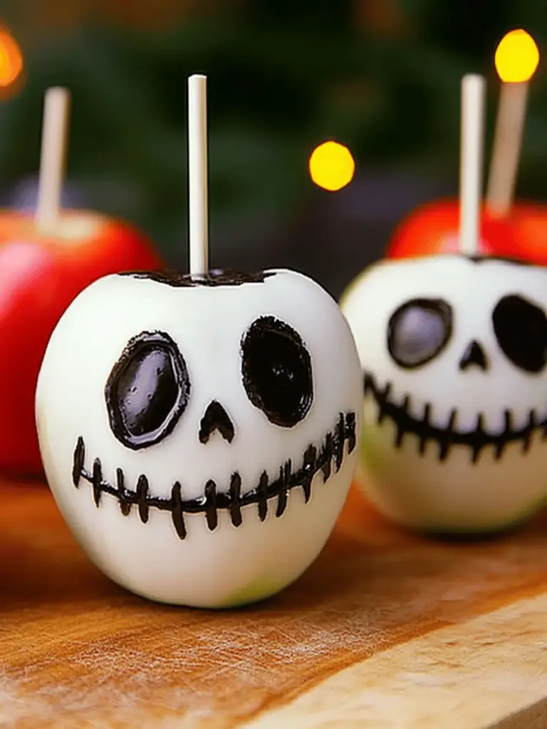 Jack Skellington Candy Apples