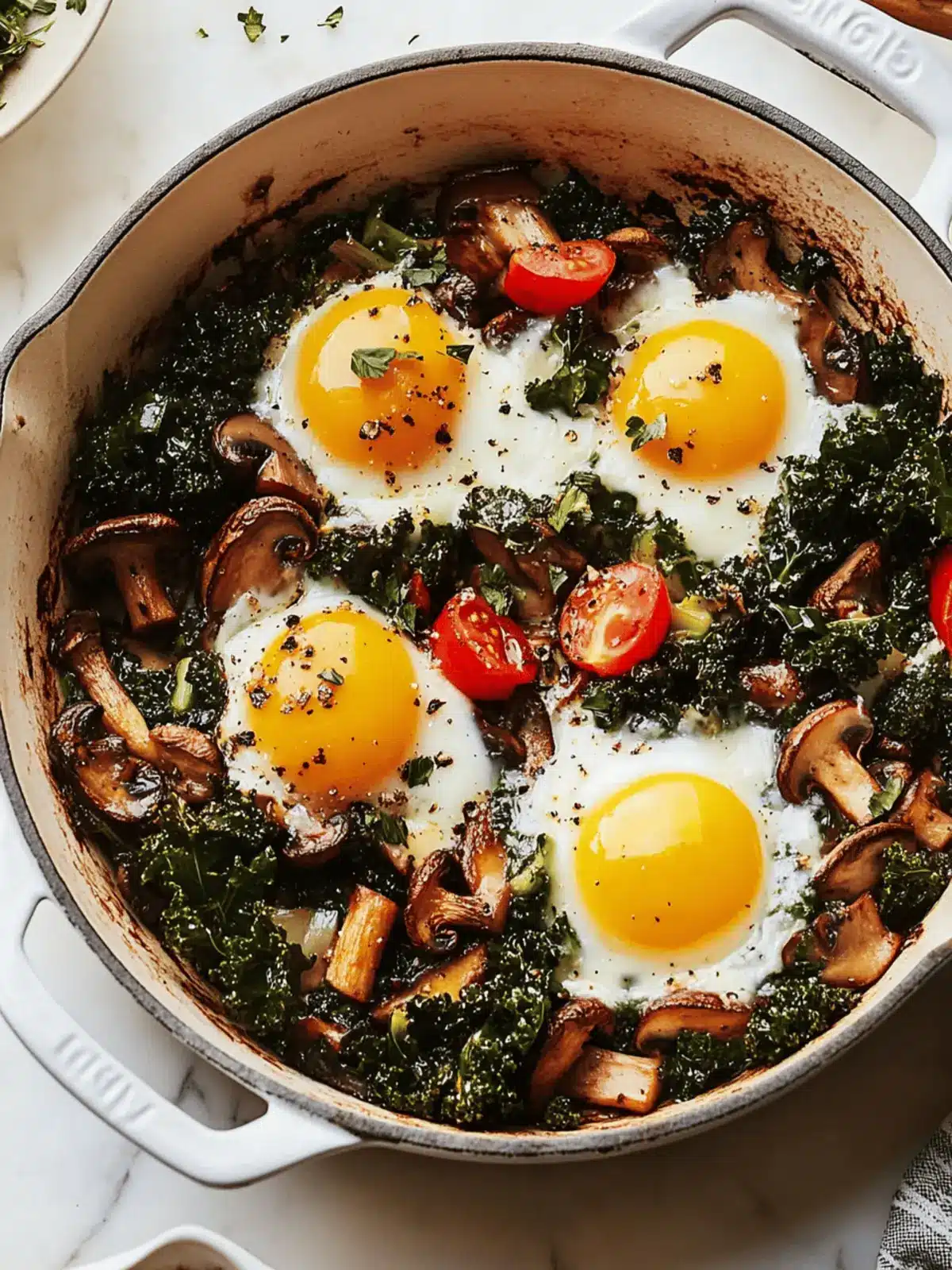 Mushroom and Kale Breakfast Skillet