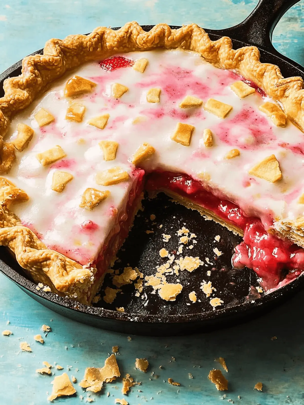 Strawberry Pop-Tart Skillet Pie
